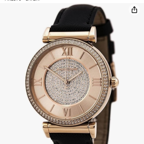 Authentic Michael Kors CATLIN Rose Gold & Pave Embellished Women’s Watch MK-2376 - Picture 12 of 14